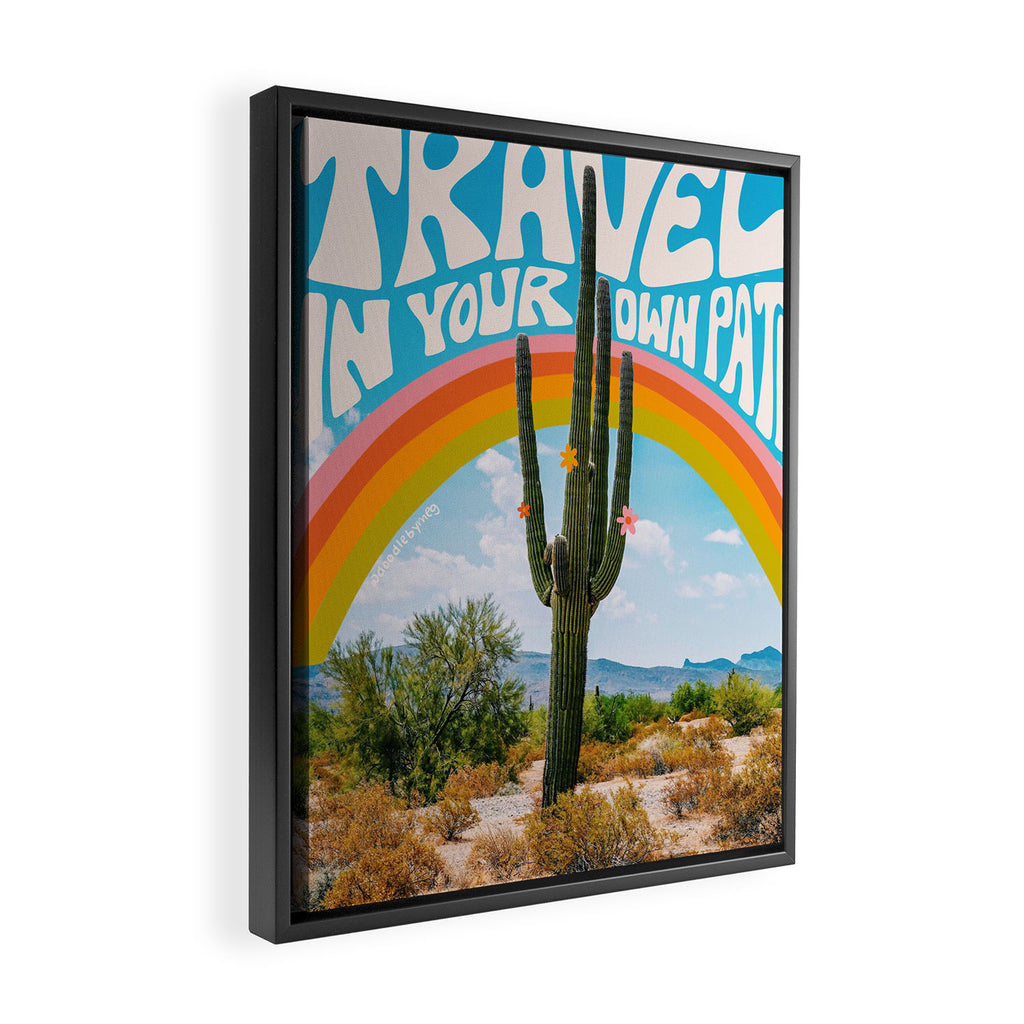 Travel In Your Own Path Framed Canvas Print Gallery Image 2
