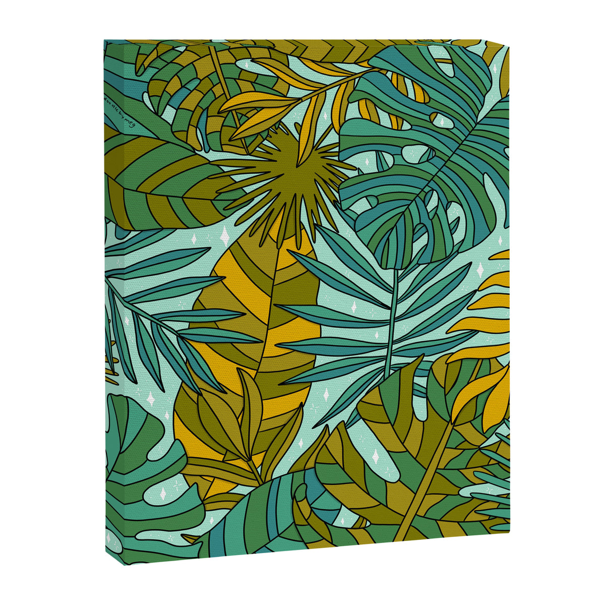 Tropical Leaves Print Canvas Print Gallery Image 8