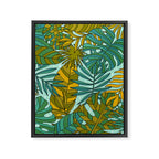 Tropical Leaves Print Framed Canvas Print Gallery Image 8