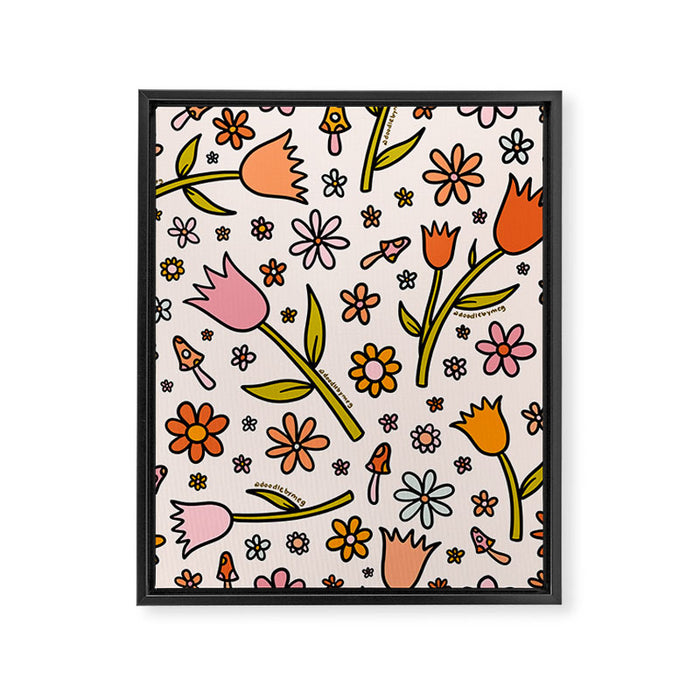 Tulip Print Framed Canvas Print Gallery Image 1