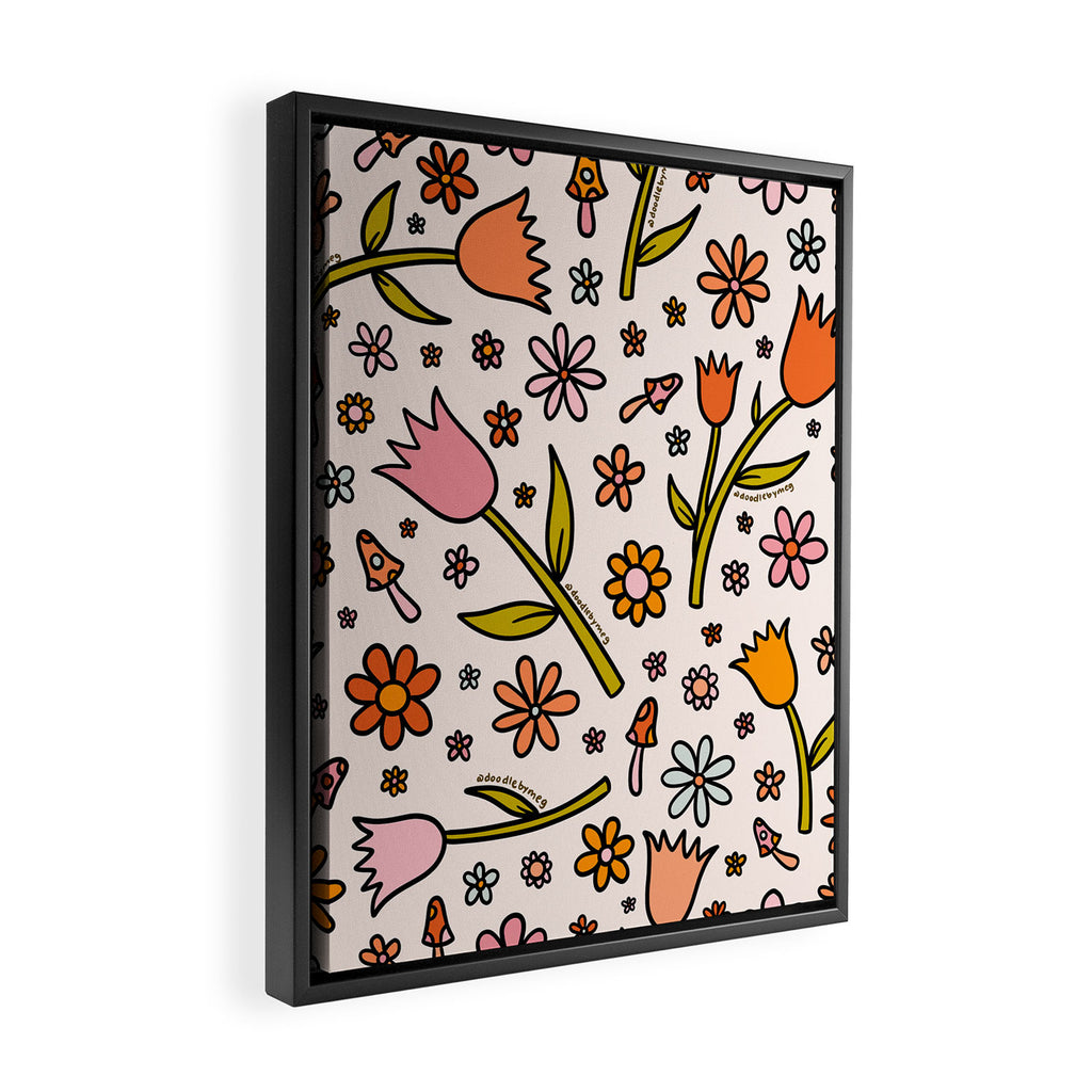 Tulip Print Framed Canvas Print Gallery Image 2