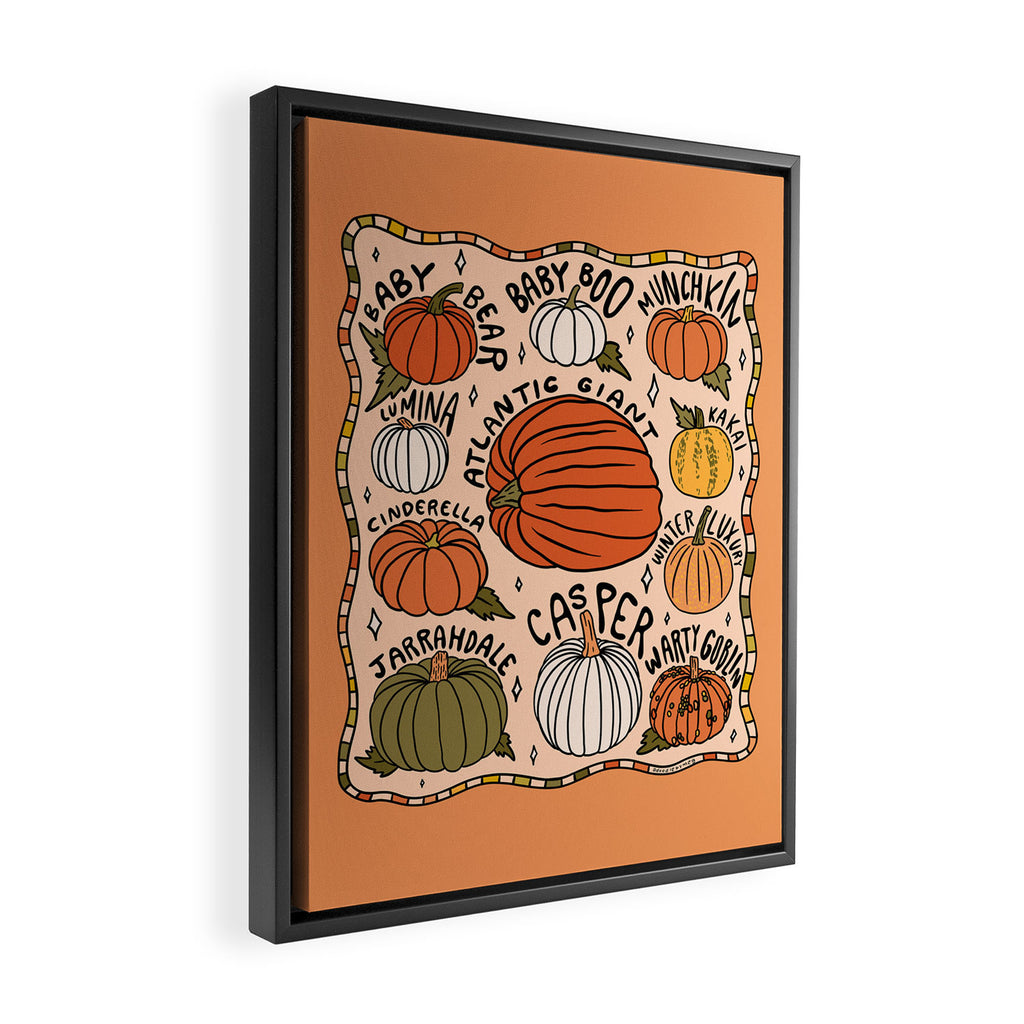 Types of Pumpkins Framed Canvas Print Gallery Image 2