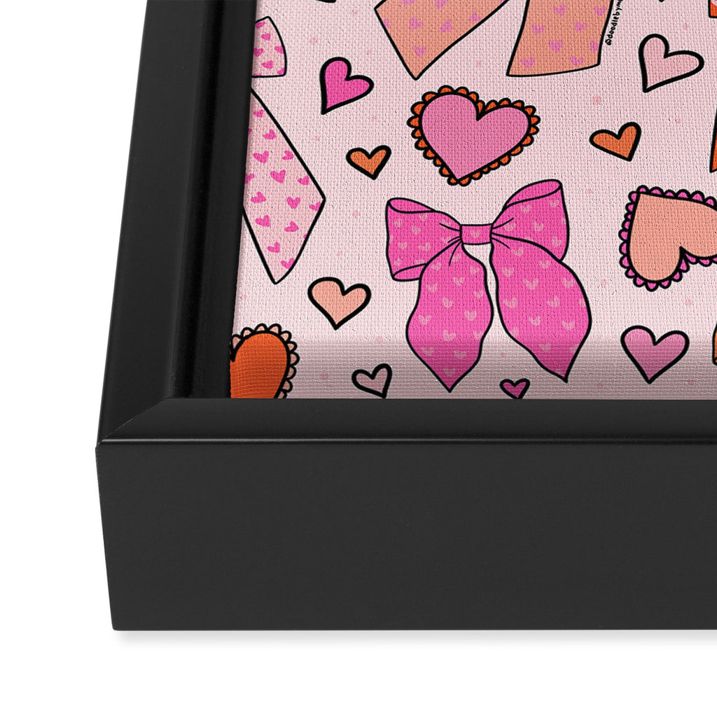 Valentine Bow Print Framed Canvas Print Gallery Image 3