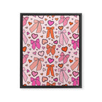 Valentine Bow Print Framed Canvas Print Gallery Image 8