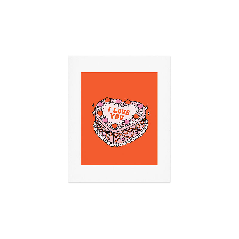 Valentine Cake Art Print Gallery Image 1