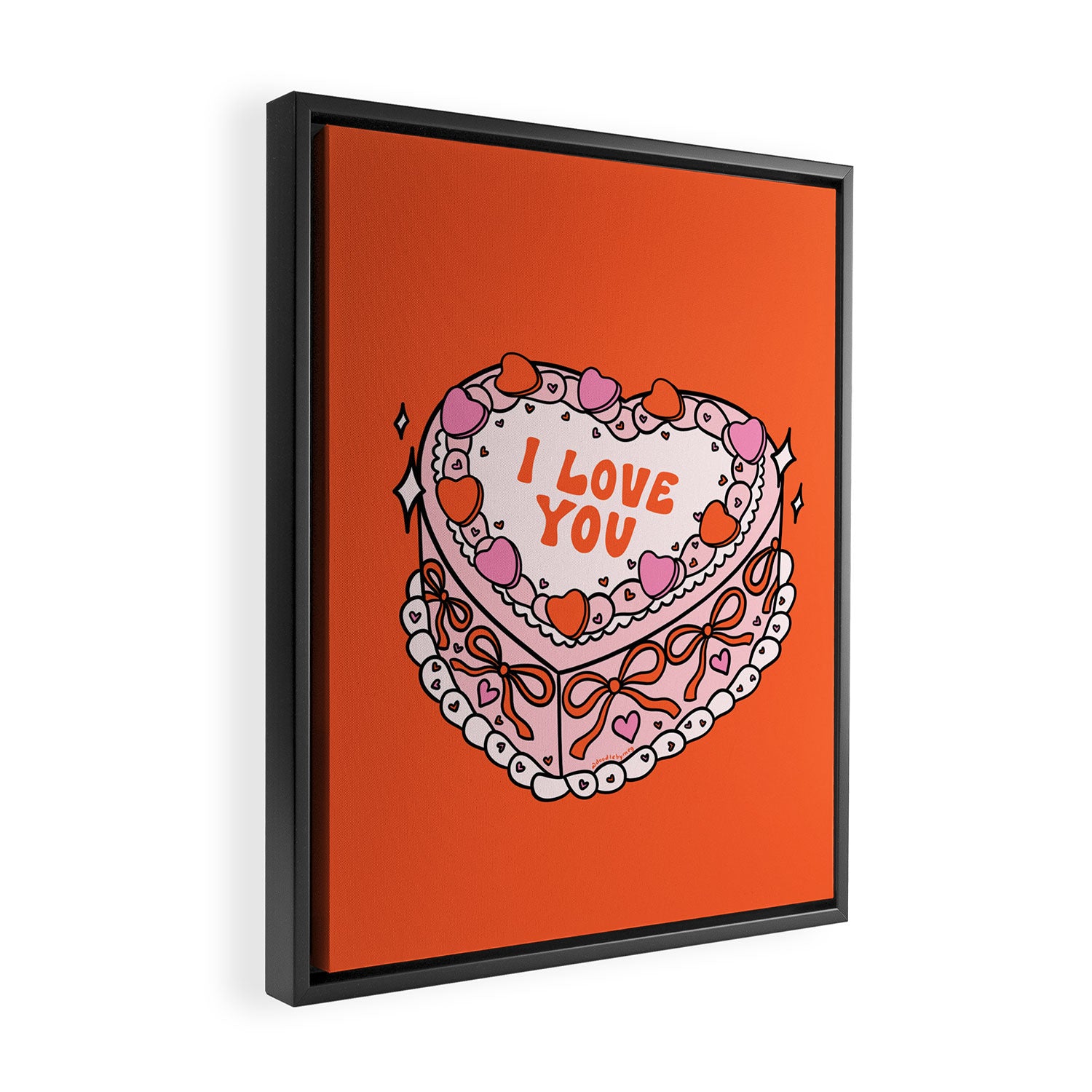 Valentine Cake Framed Canvas Print Gallery Image 2