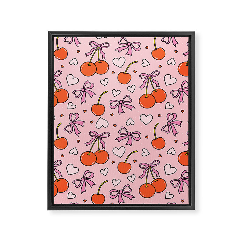 Valentine Cherry Print Framed Canvas Print Gallery Image 8