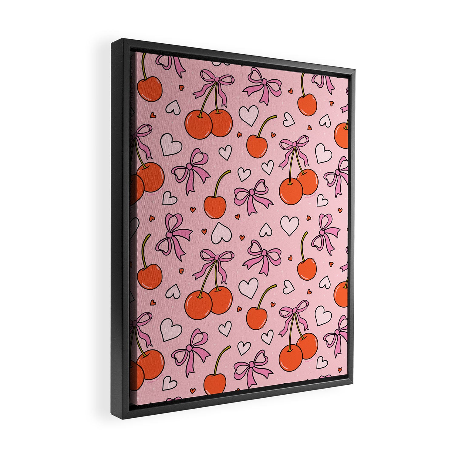 Valentine Cherry Print Framed Canvas Print Gallery Image 2