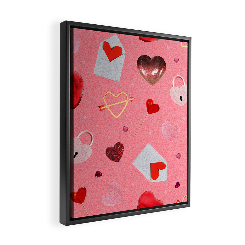 Valentine Collage Print Framed Canvas Print Gallery Image 2