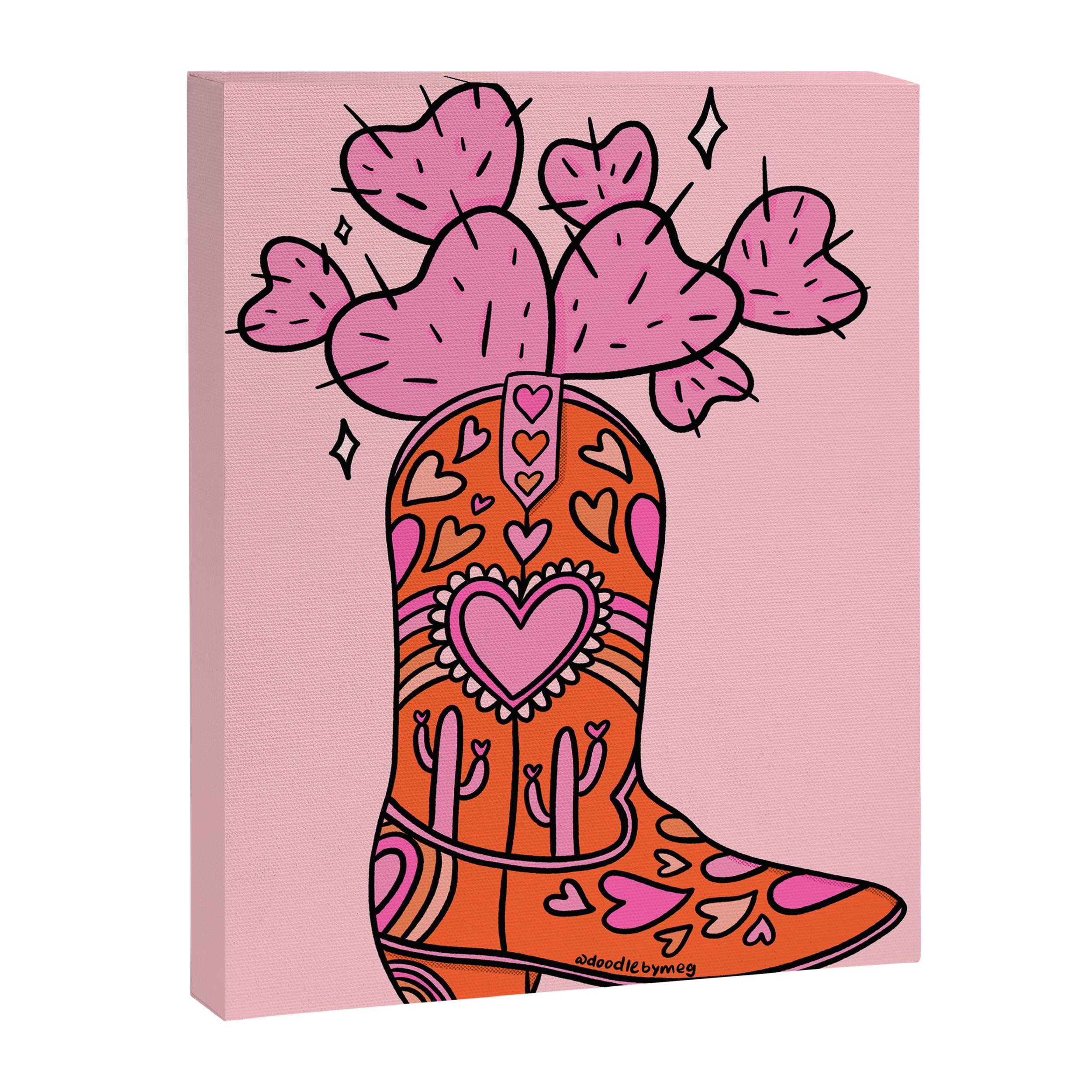 Valentine Cowboy Boot Canvas Print Gallery Image 8