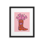 Valentine Cowboy Boot Framed Art Print Gallery Image 6