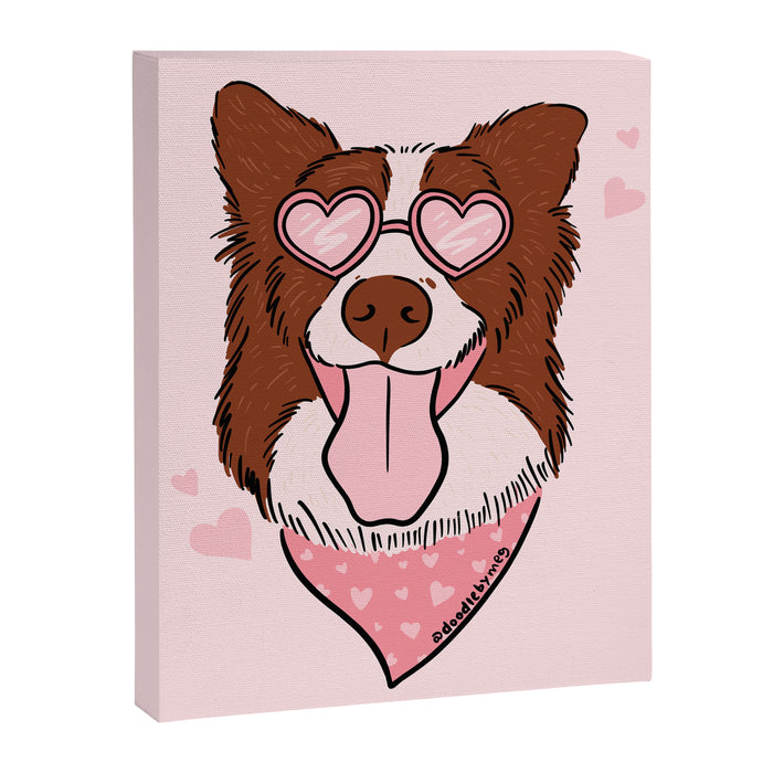 Valentine Dog Canvas Print Gallery Image 1