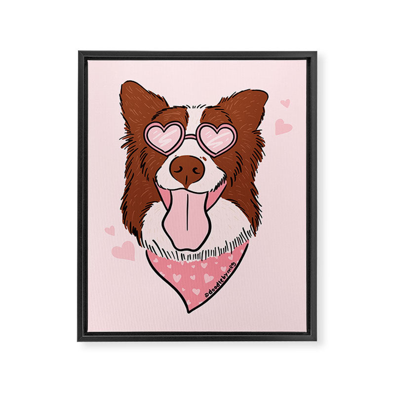 Valentine Dog Framed Canvas Print Gallery Image 8