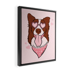 Valentine Dog Framed Canvas Print Gallery Image 2
