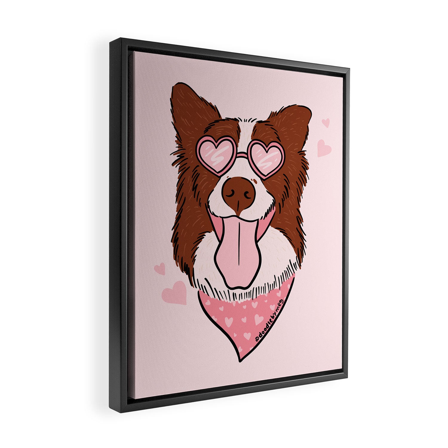Valentine Dog Framed Canvas Print Gallery Image 2