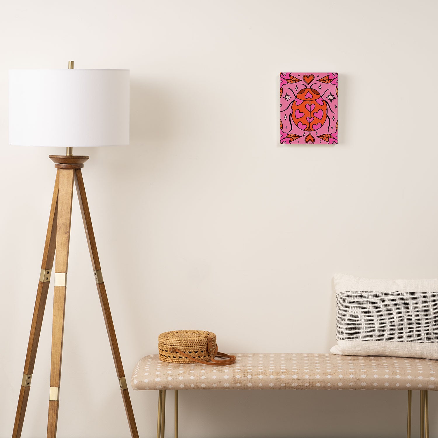 Valentine Lady Bug Canvas Print Gallery Image 2