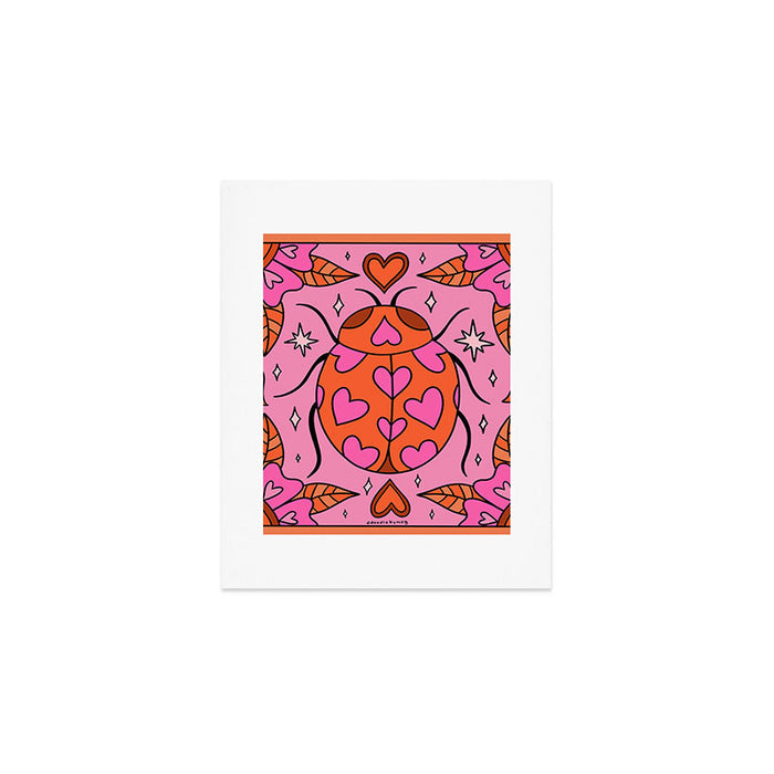 Valentine Lady Bug Art Print Gallery Image 1