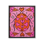 Valentine Lady Bug Framed Canvas Print Gallery Image 8