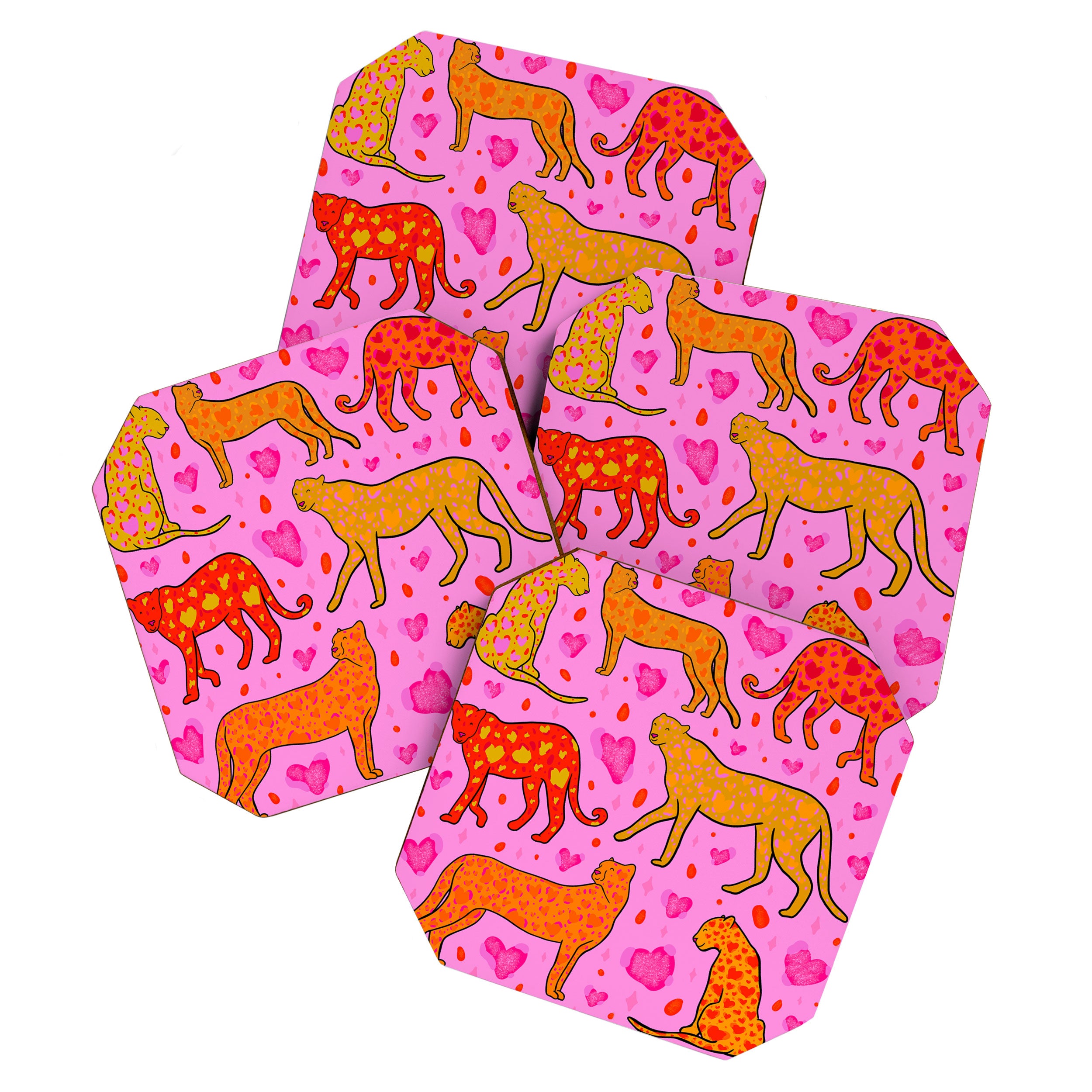 Valentine Leopard Print Coaster Gallery Image 1