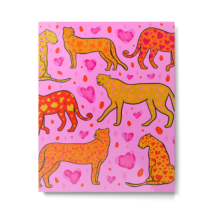 Valentine Leopard Print Metal Print Gallery Image 1
