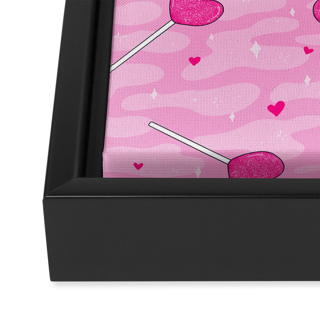 Valentine Lollipop Print Framed Canvas Print Gallery Image 3
