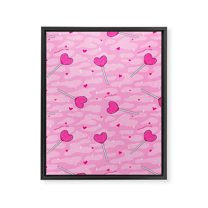 Valentine Lollipop Print Framed Canvas Print Gallery Image 8