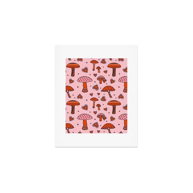 Valentine Mushrooms Art Print Gallery Image 1