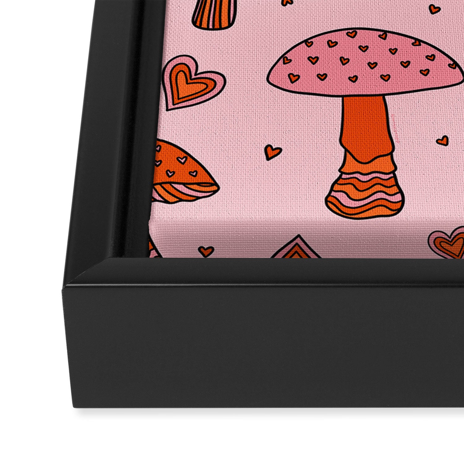 Valentine Mushrooms Framed Canvas Print Gallery Image 3