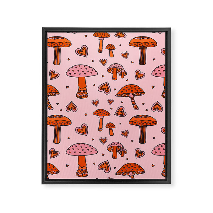 Valentine Mushrooms Framed Canvas Print Gallery Image 1