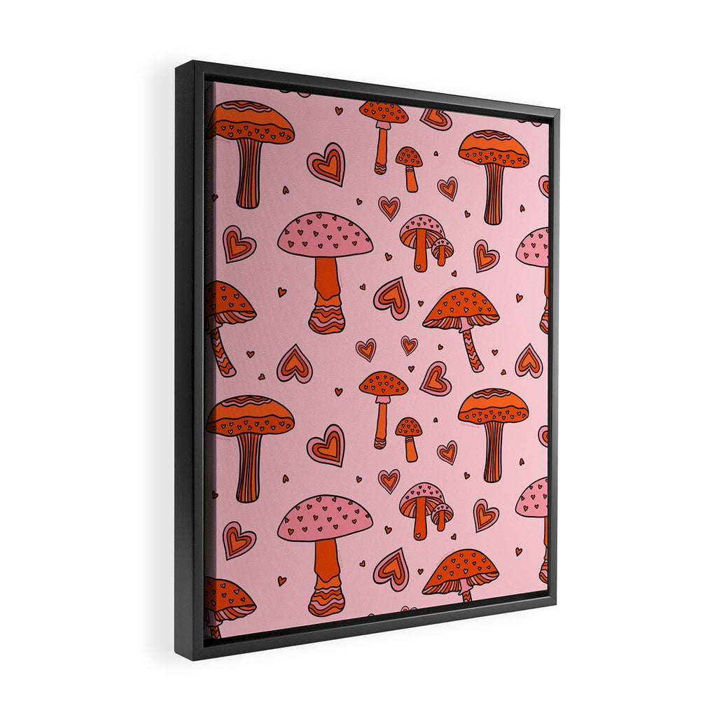 Valentine Mushrooms Framed Canvas Print Gallery Image 2