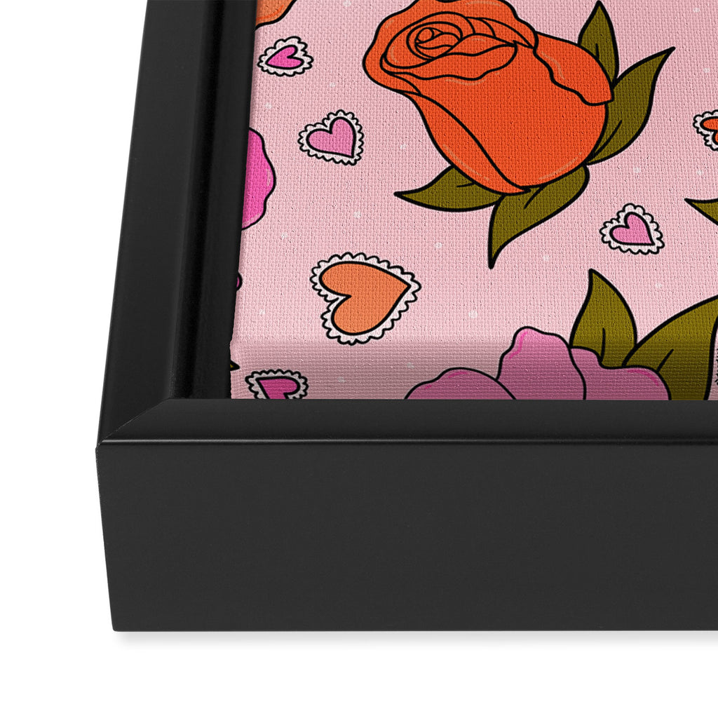 Valentine Roses Framed Canvas Print Gallery Image 3