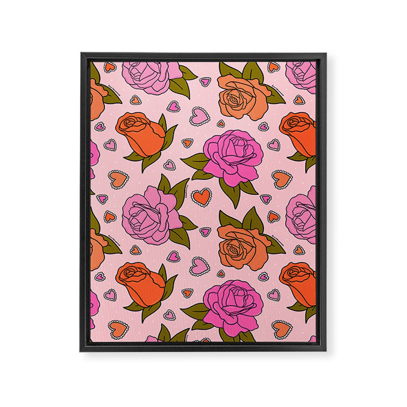 Valentine Roses Framed Canvas Print Gallery Image 8