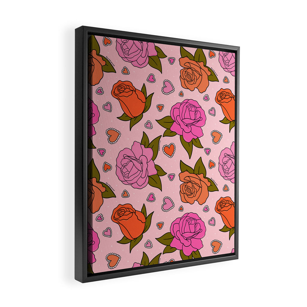 Valentine Roses Framed Canvas Print Gallery Image 2