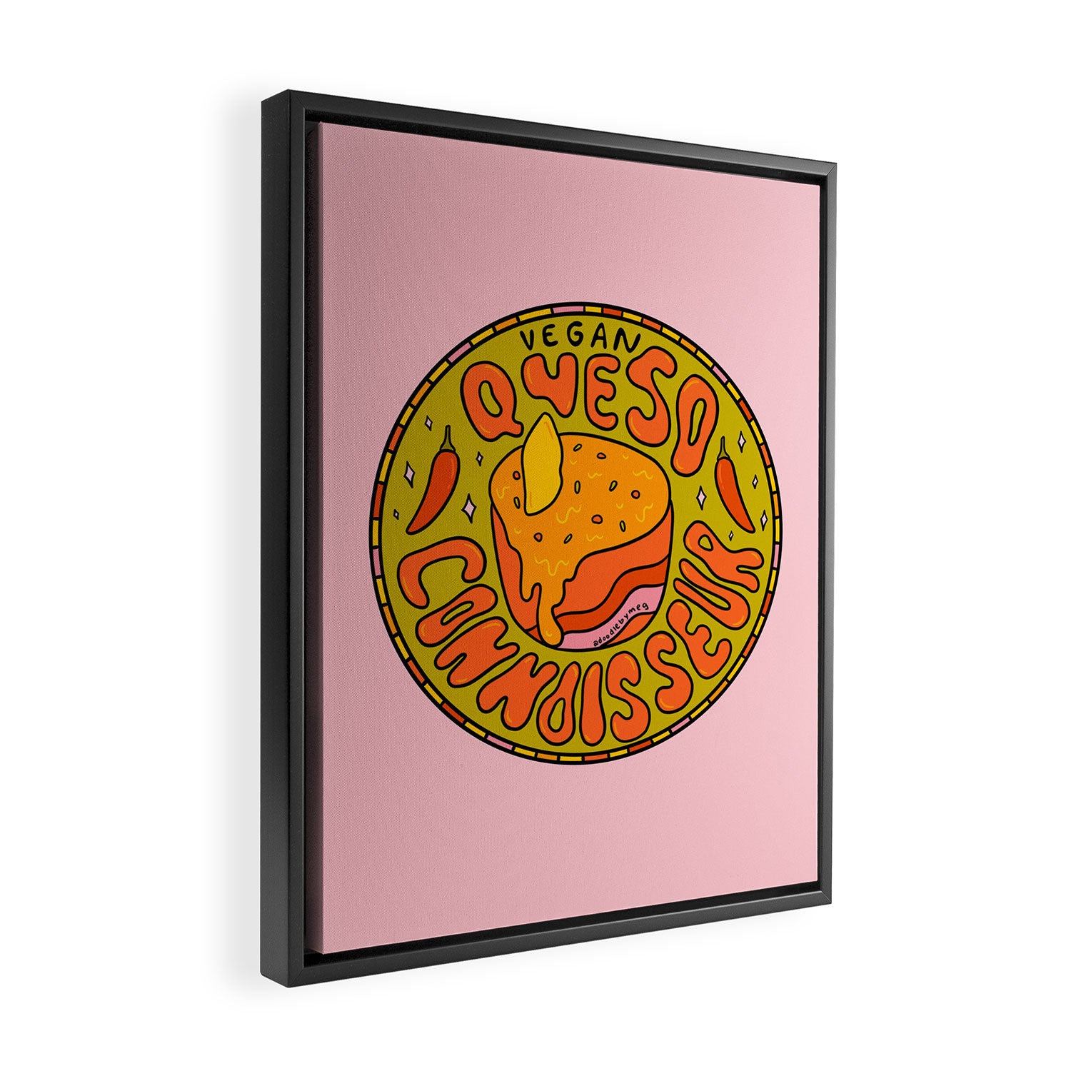 Vegan Queso Connoisseur Framed Canvas Print Gallery Image 2