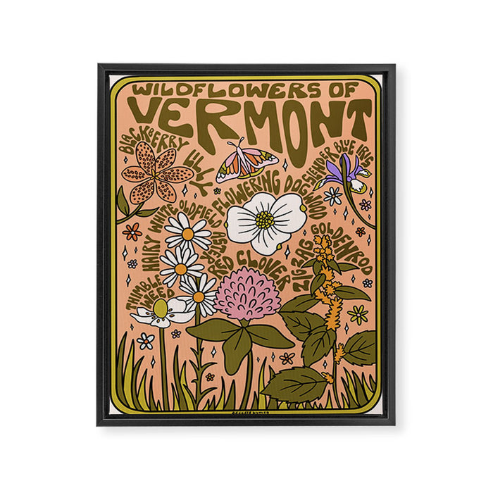 Vermont Wildflowers Framed Canvas Print Gallery Image 1
