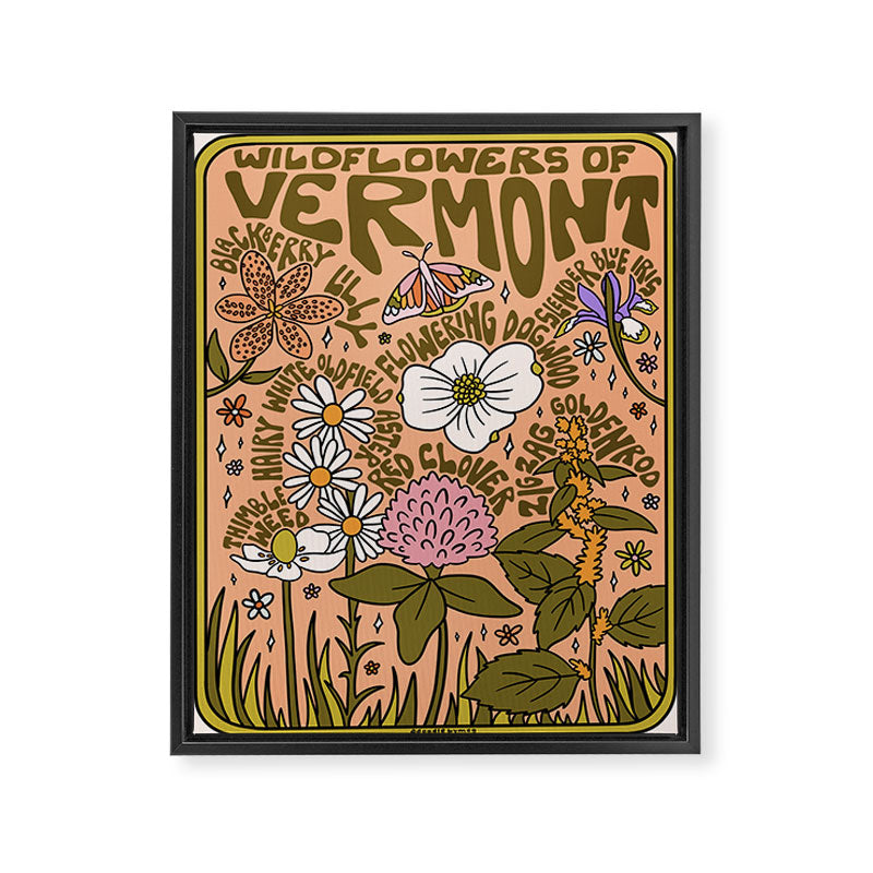 Vermont Wildflowers Framed Canvas Print Gallery Image 8