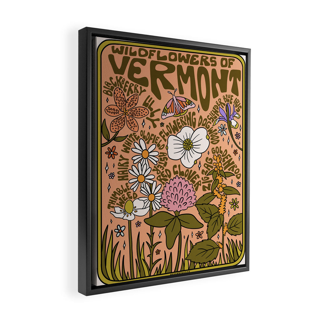 Vermont Wildflowers Framed Canvas Print Gallery Image 2