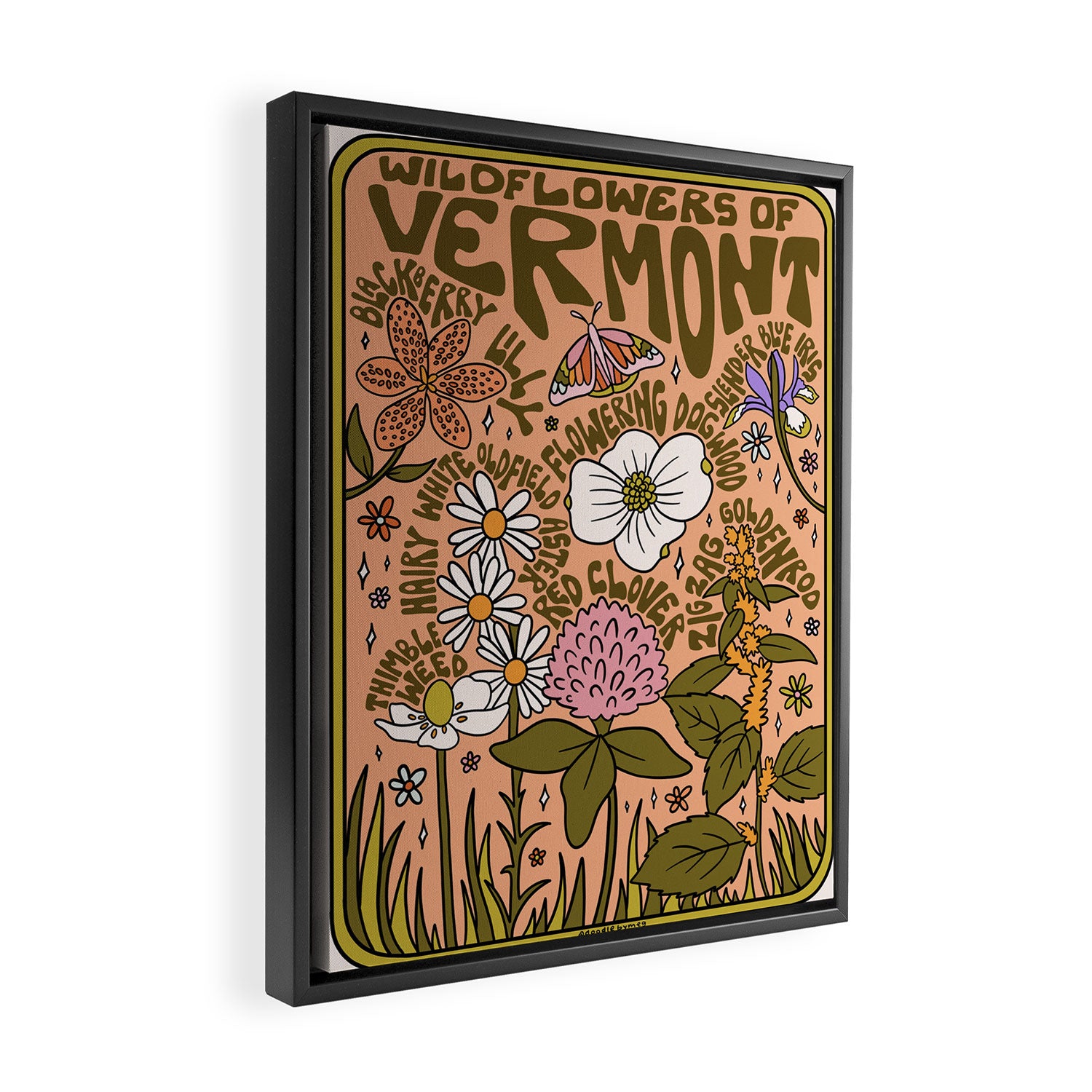 Vermont Wildflowers Framed Canvas Print Gallery Image 2