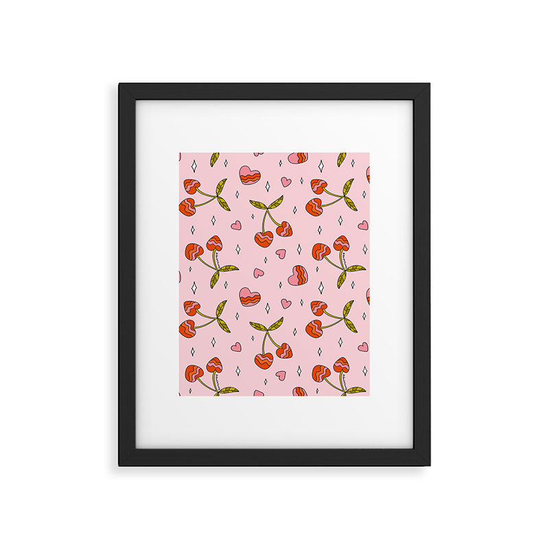 Vintage Cherry Print Framed Art Print Gallery Image 6