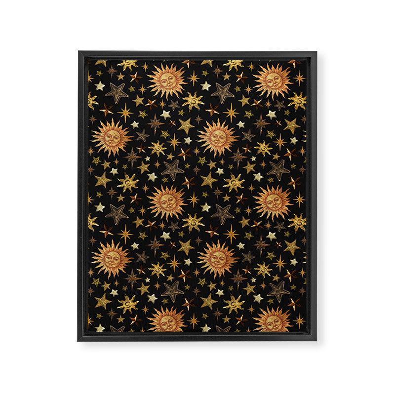 Vintage Collage Print in Black Framed Canvas Print Gallery Image 8
