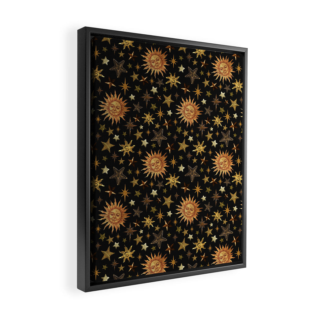 Vintage Collage Print in Black Framed Canvas Print Gallery Image 2