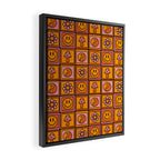 Vintage Granny Square Print Framed Canvas Print Gallery Image 2