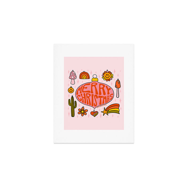 Vintage Merry Christmas Art Print Gallery Image 1