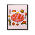 Vintage Merry Christmas Framed Canvas Print Gallery Image 8