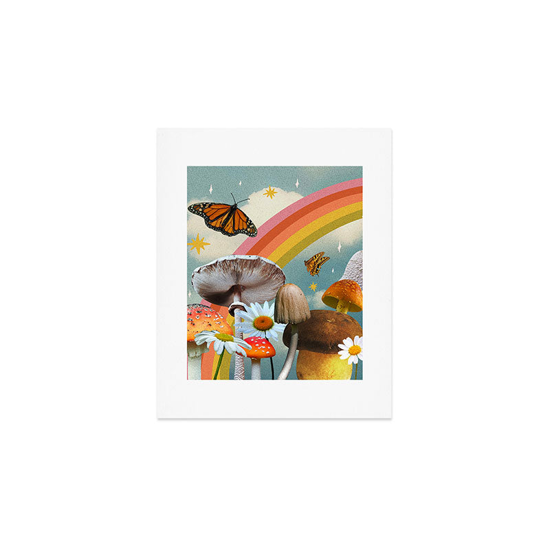 Vintage Mushroom Collage Art Print Gallery Image 1