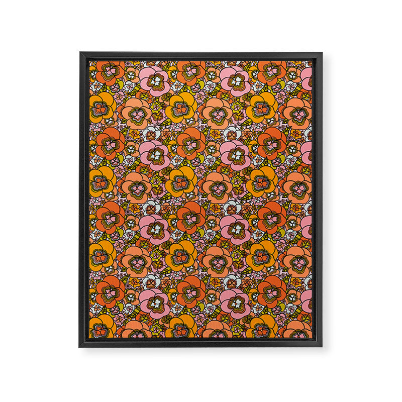 Vintage Pansy Print Framed Canvas Print Gallery Image 8