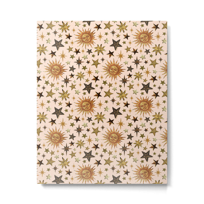 Vintage Star Collage Print in Cream Metal Print Gallery Image 1
