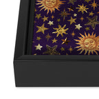 Vintage Star Collage Print in Purple Framed Canvas Print Gallery Image 3