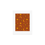 Vintage Sun and Star Print in Rust Art Print Gallery Image 1