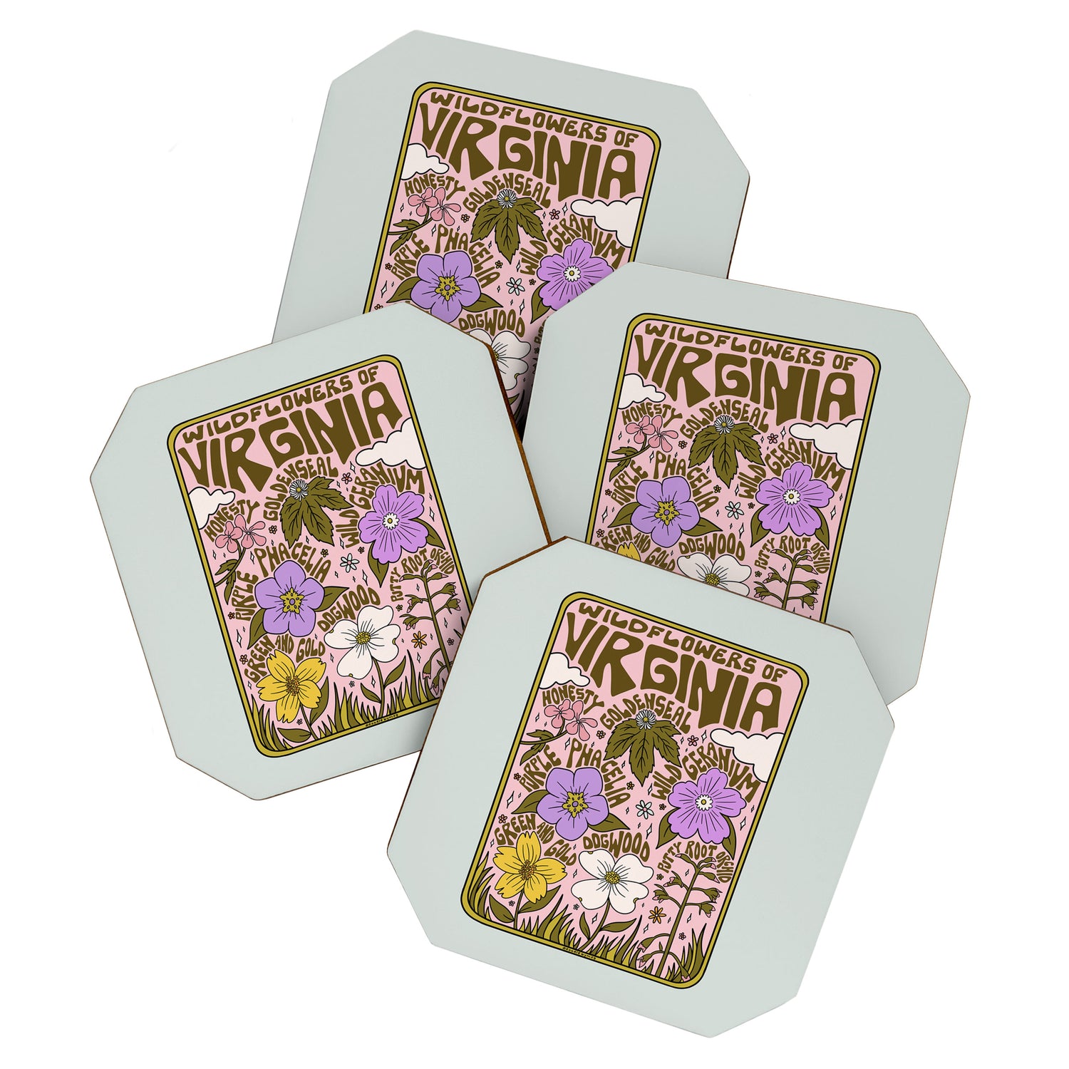 Virginia Wildflowers Coaster Gallery Image 1